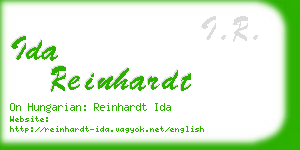 ida reinhardt business card